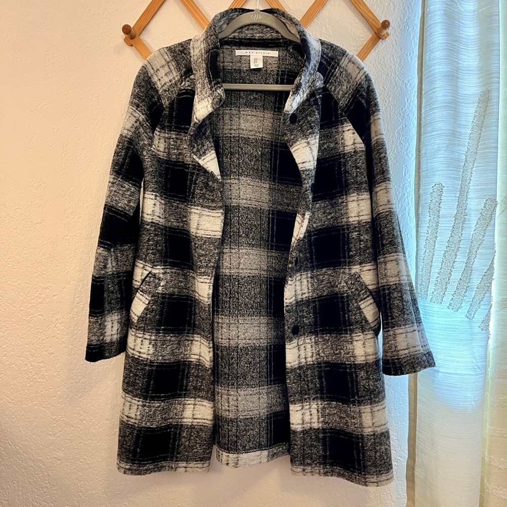 Cozy plaid coat